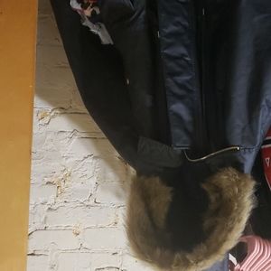 Black JCrew water resistant heavy coat